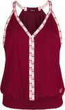 RED X CHIEMSEE - rotes Top mit bunten Kanten, RED by EMP, Top