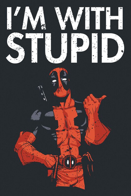 Große Größen Männer I Am With Stupid | Deadpool T-Shirt