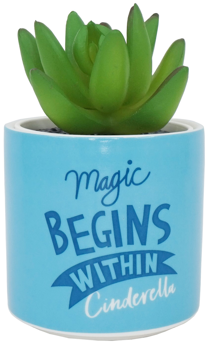 Cinderella - Disney Dekoartikel - Pflanzen Übertopf - blau  - Lizenzierter Fanartikel