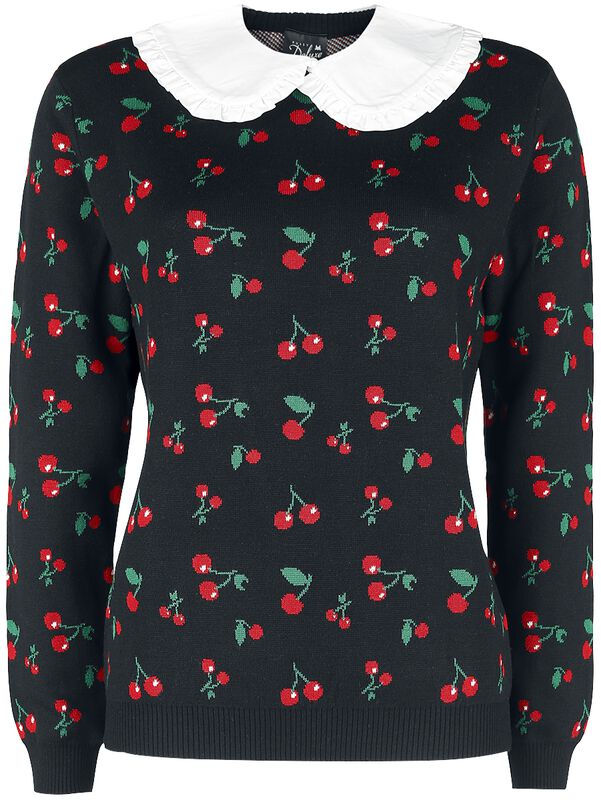 Cherries Knit Pullover & Collar