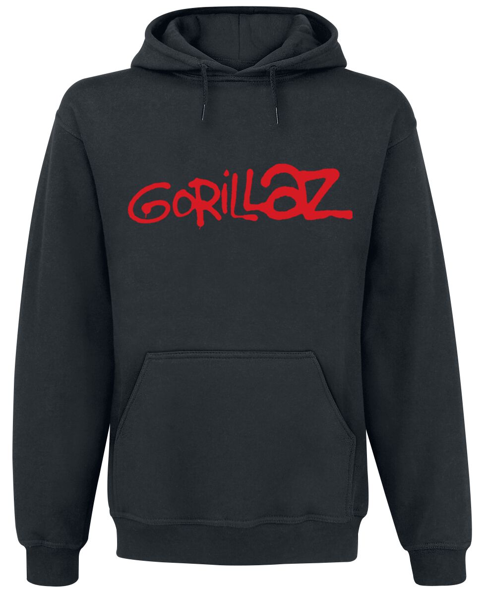 Gorillaz Logo Kapuzenpullover schwarz in XL