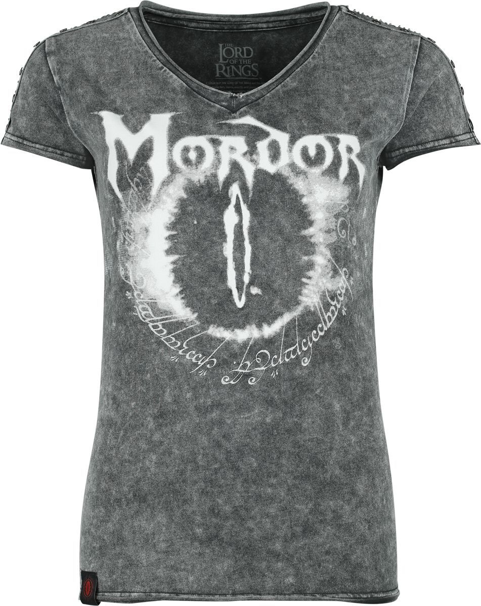 Levně Pán prstenů Mordor Dámské tričko charcoal