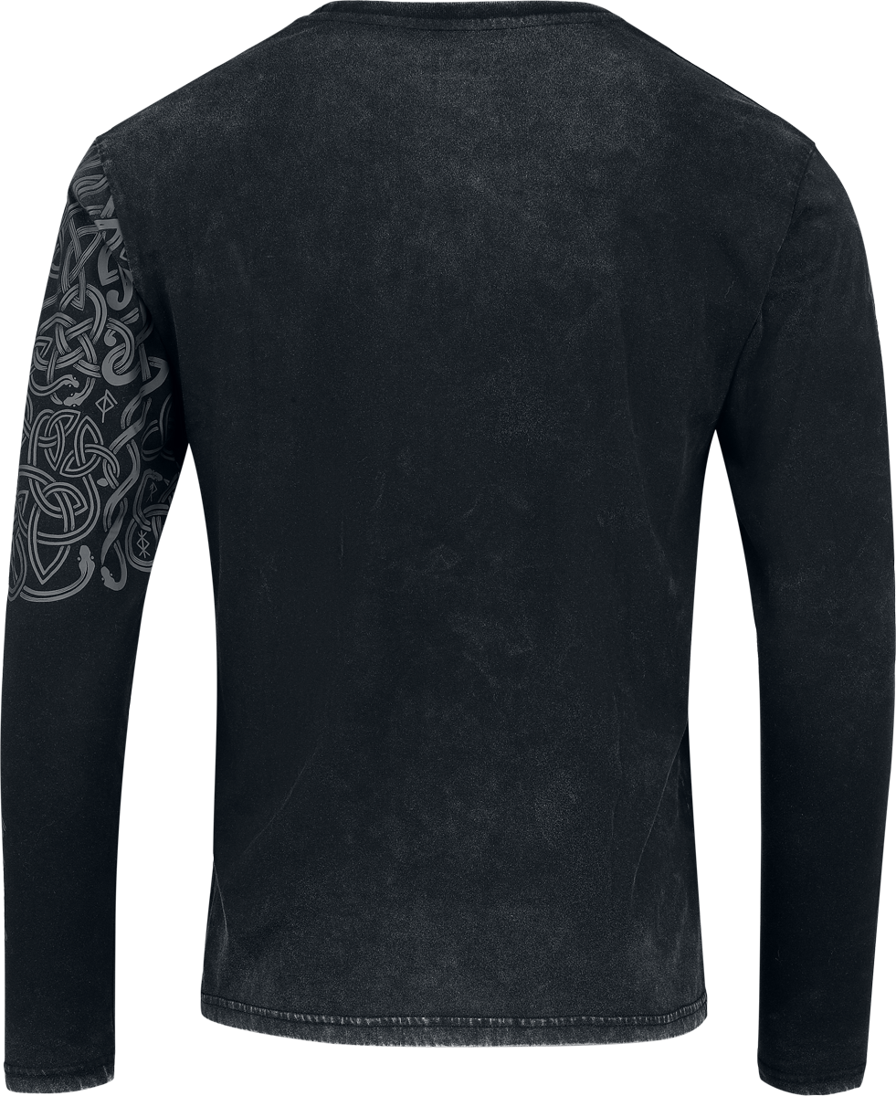 Thumbnail - Black Premium by EMP Celtic Snake Langarmshirt schwarz in L
