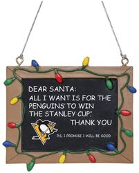 Pittsburgh Penguins - Tafelschild, NHL, Weihnachtskugeln