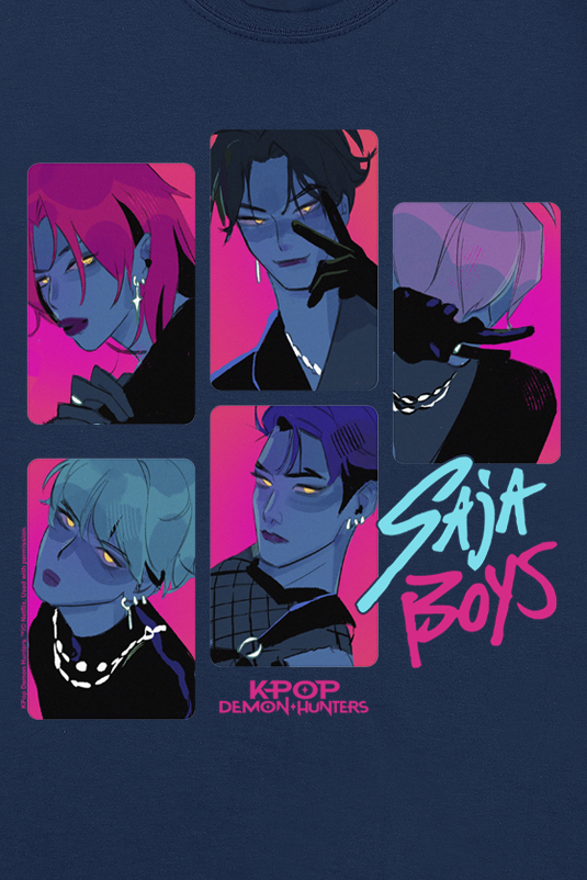 0199756479625 - Saja Boys Demons T-Shirt navy in 128 0199756479625 - Saja Boys Demons T-Shirt navy in 128