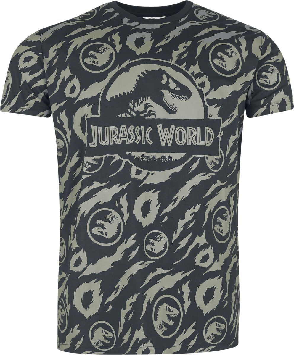 Jurassic Park T-Shirt - Jurassic World - Allover - S bis 3XL - für Männer - Größe L - multicolor  - EMP exklusives Merchandise!