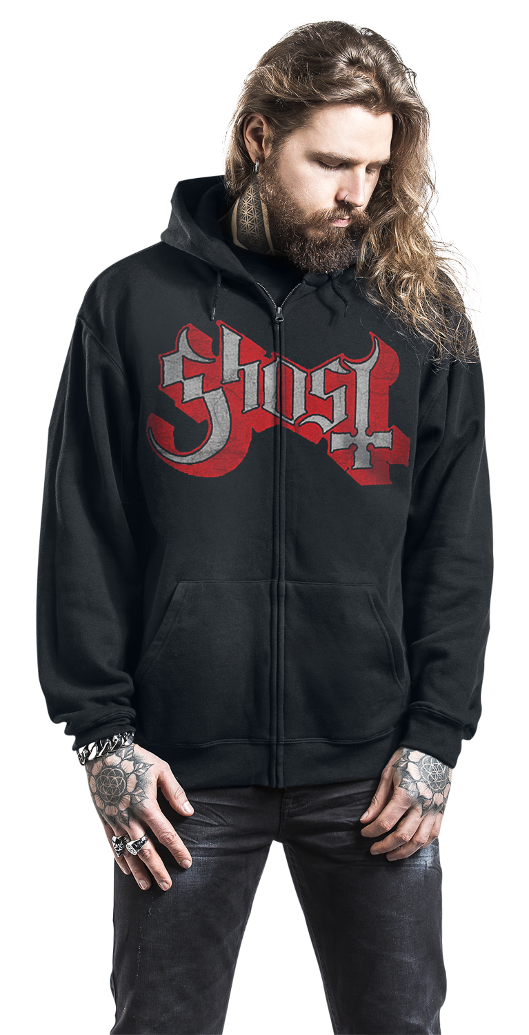 Ghost Ring Photo Kapuzenjacke schwarz