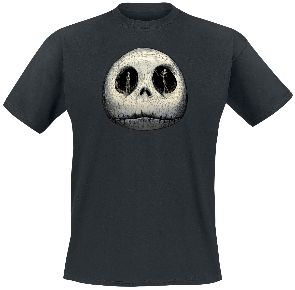 The Nightmare Before Christmas - Jack - Sally - Skull - T-Shirt - schwarz