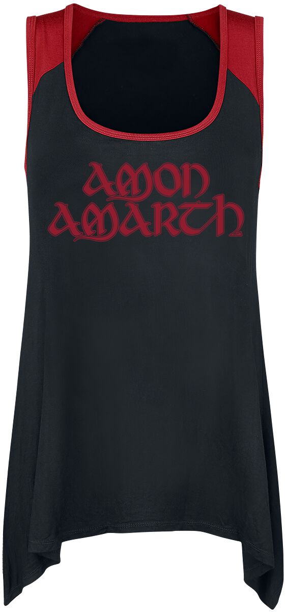 Image of Amon Amarth Logo Kleid schwarz/rot