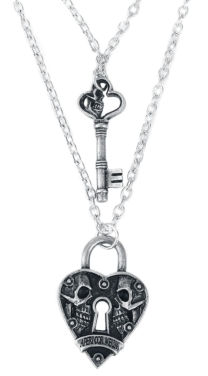 Key To Eternity Halskette schwarz/silberfarben von Alchemy Gothic