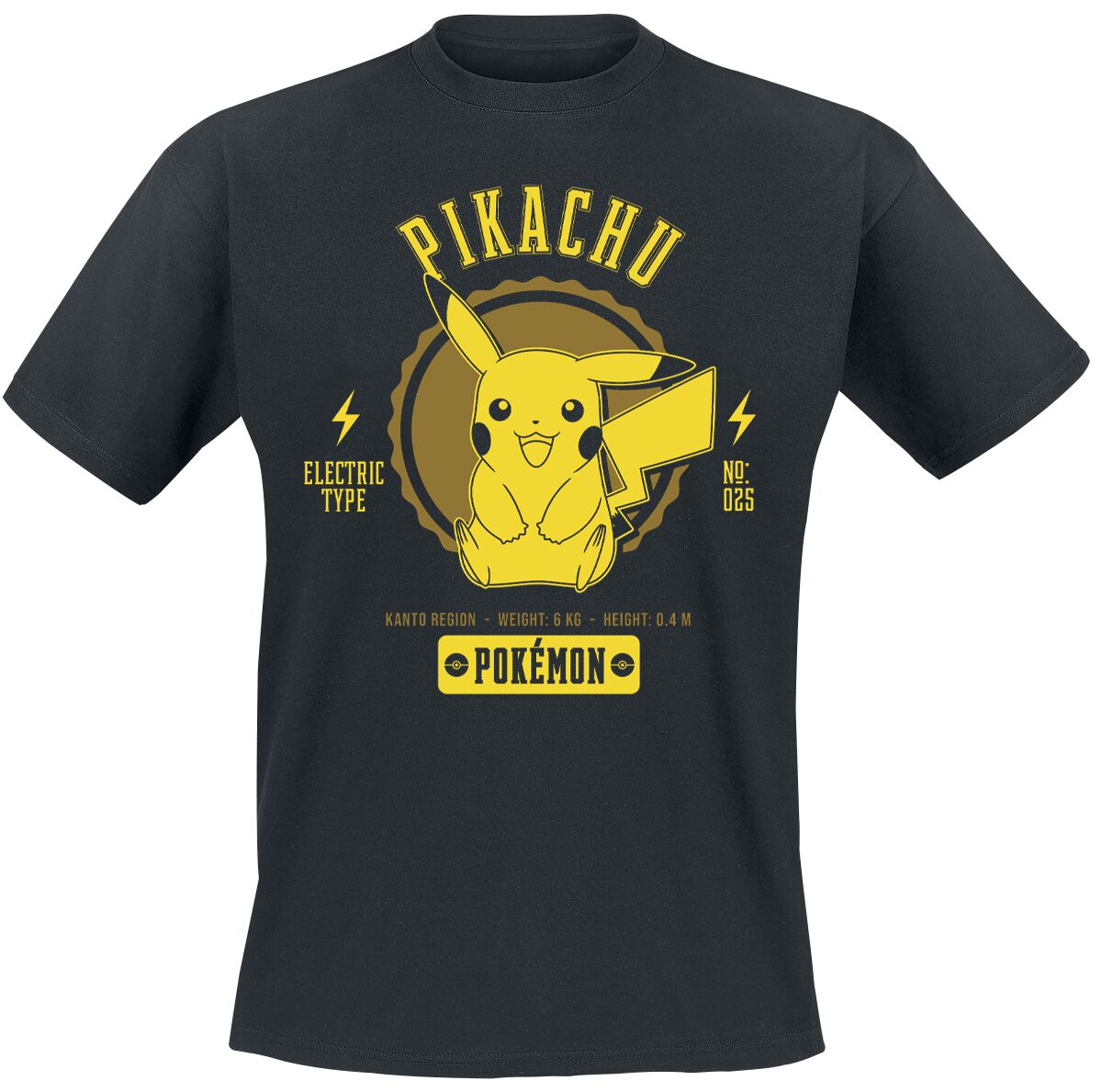 Pikachu T-Shirt schwarz von Pokémon