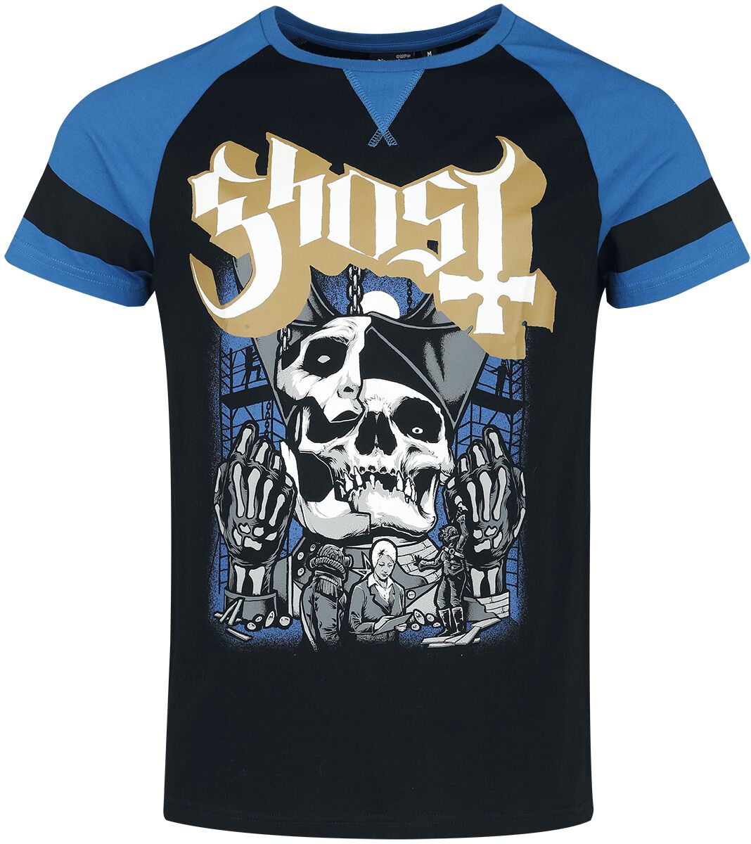 Ghost T-Shirt - EMP Signature Collection - S bis 3XL - für Männer - Größe M - schwarz/blau  - EMP exklusives Merchandise!