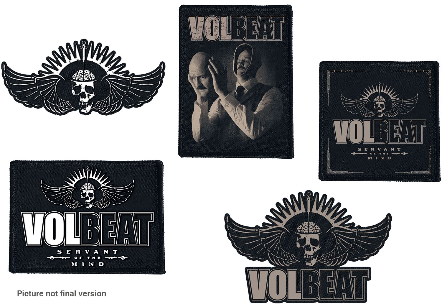Image of Volbeat Servant Of The Mind - Patch-Set Patch farbig