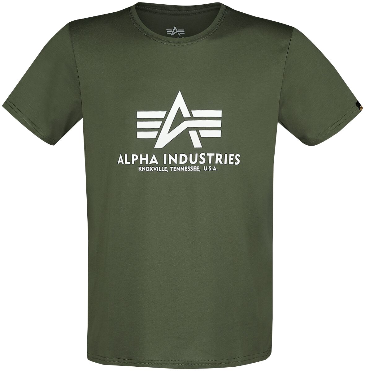 Image of T-Shirt di Alpha Industries - Basic t-shirt - S a XXL - Uomo - verde scuro