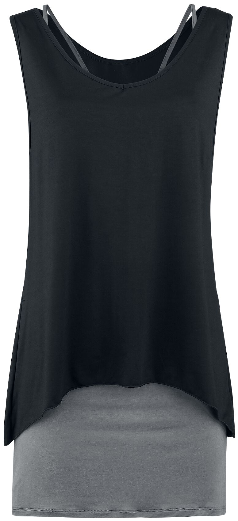Black Premium by EMP Kurzes Kleid - Two in One Dress - S bis 5XL - für Damen - Größe 4XL - schwarz/charcoal