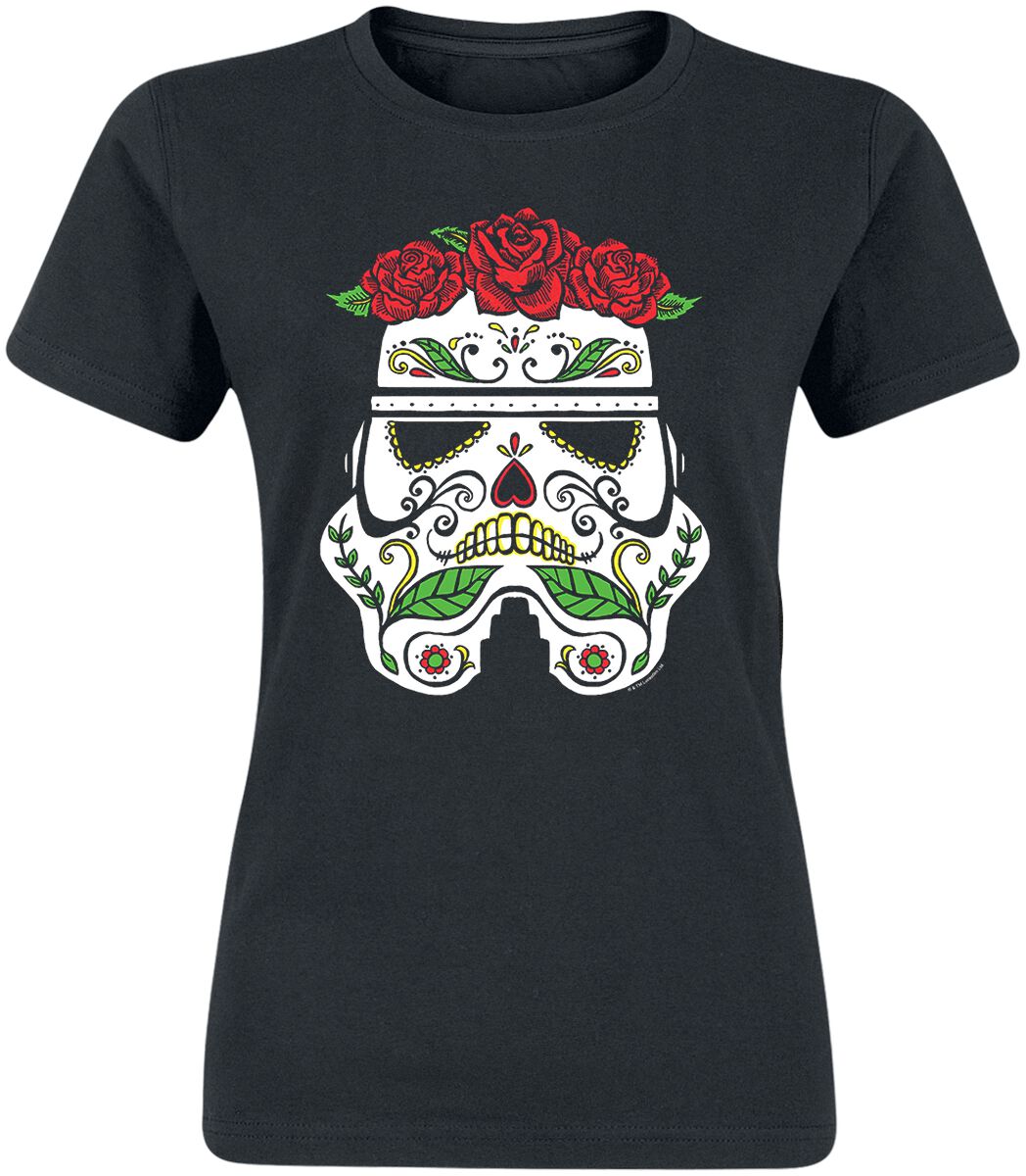 Star Wars Day Of The Dead Skull T-Shirt schwarz