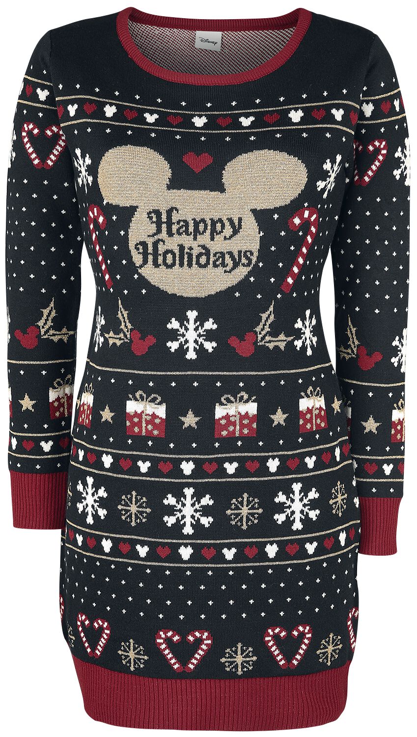 Image of Micky Maus Happy Holidays Kleid multicolor