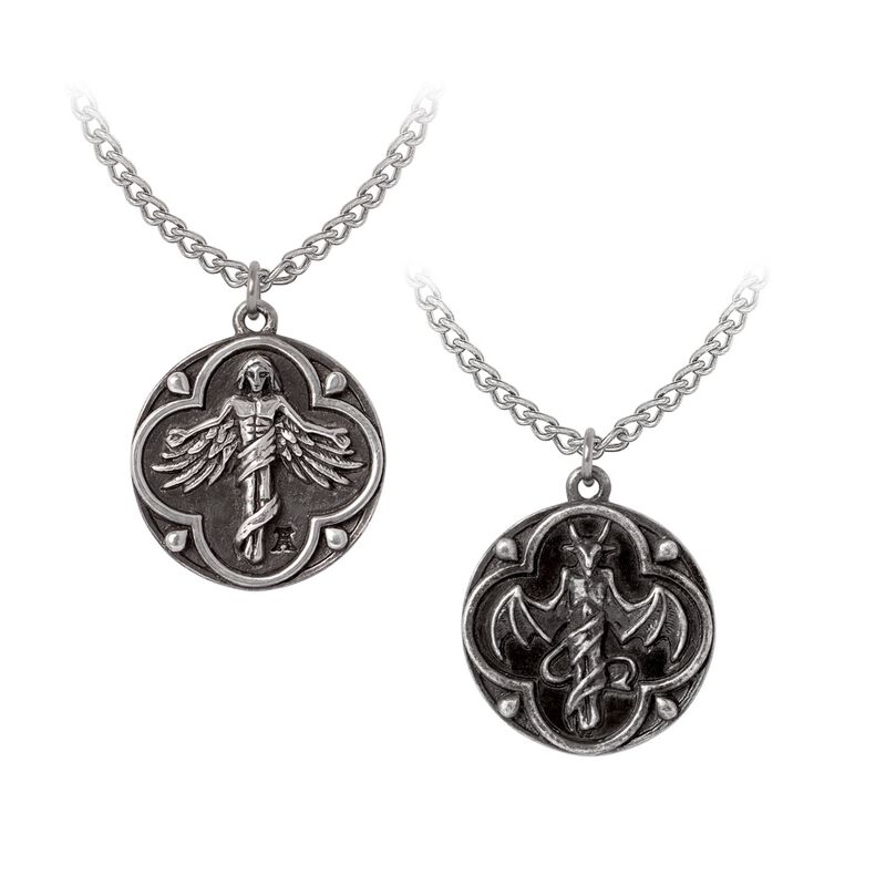 Alchemy Gothic - Gothic Halskette - St. Levantius Talisman - schwarz/silberfarben
