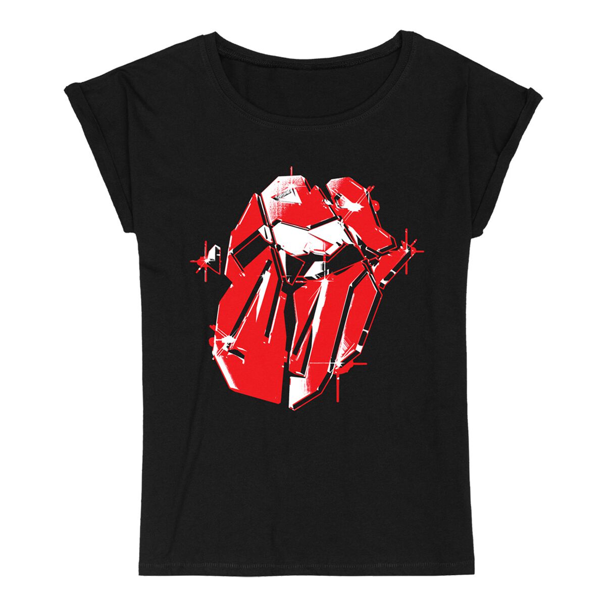 The Rolling Stones T-Shirt - Hackney Diamonds Tongue - S bis 5XL - für Damen - Größe L - schwarz  - Lizenziertes Merchandise!