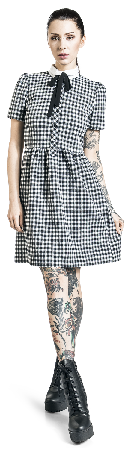 Vive Maria Sweet Vichy Dress Mittellanges Kleid creme schwarz