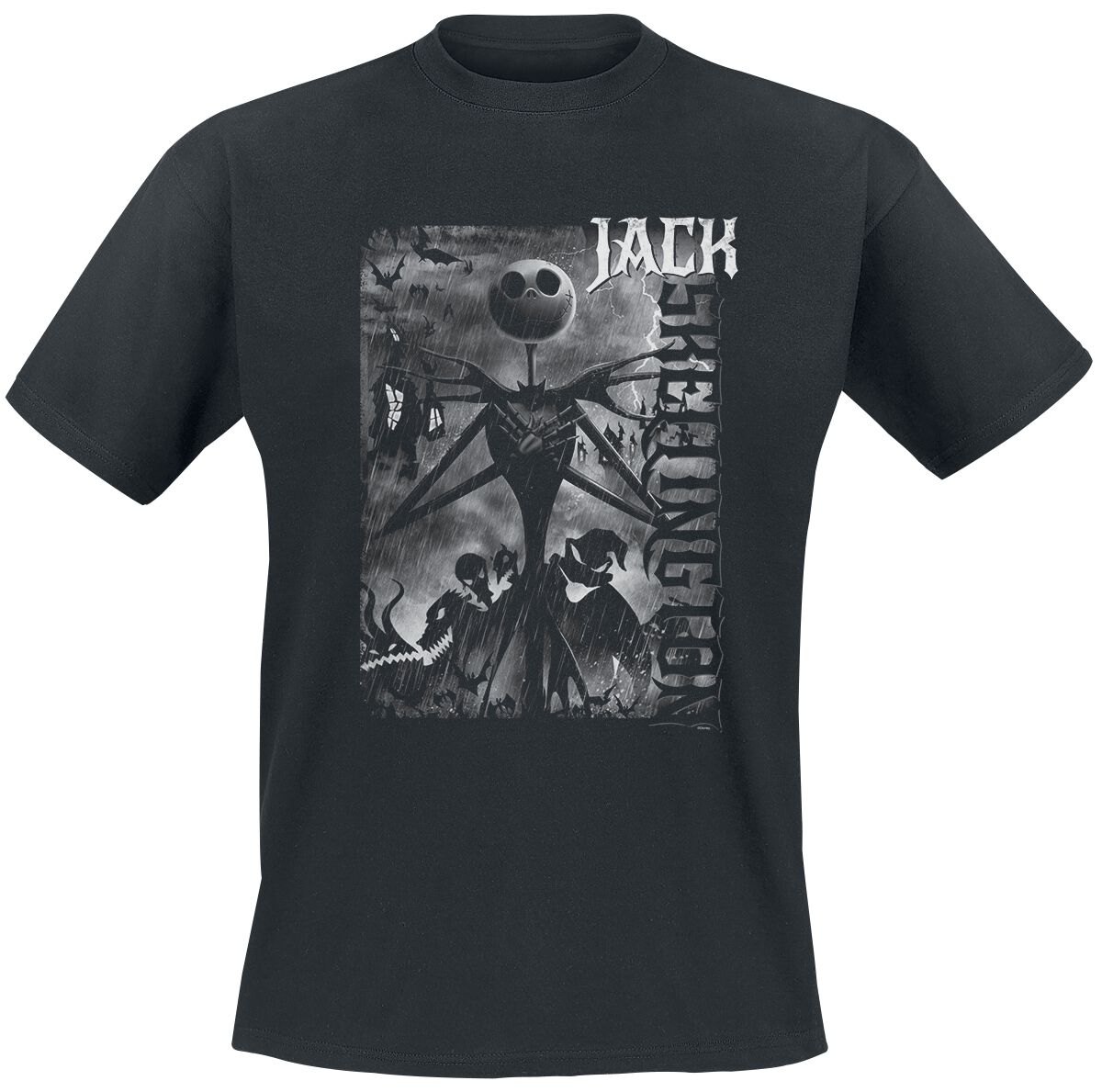 The Nightmare Before Christmas - Disney T-Shirt - Jack Skellington - S bis 3XL - für Männer - Größe 3XL - schwarz  - Lizenzierter Fanartikel