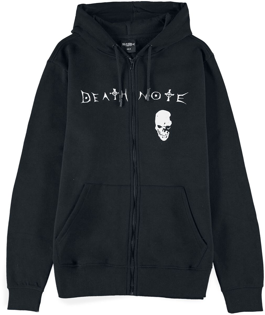 Death Note Skull Hooded zip black