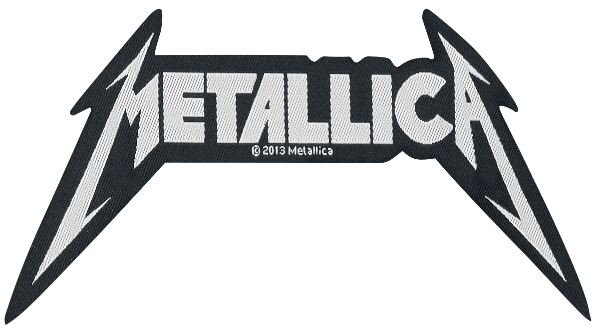 Metallica - Shaped Logo - Patch - schwarz| weiß