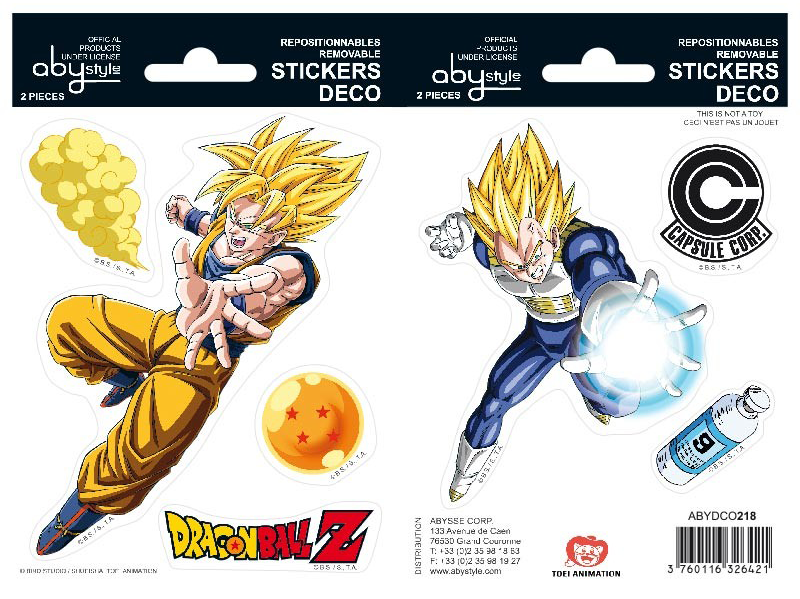 Dragon Ball - Goku und Vegeta - Aufkleber-Set - multicolor