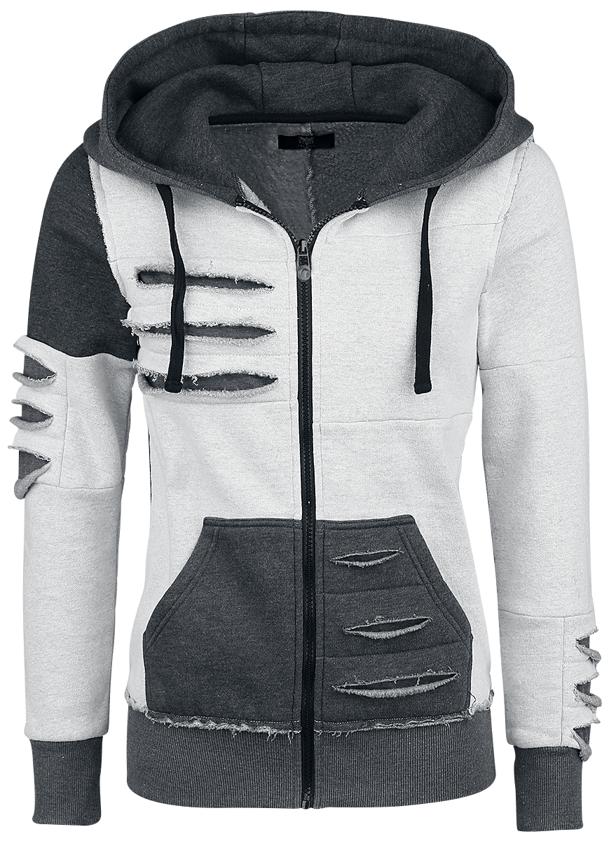 Black Premium by EMP - Freaking Out Loud - Girls hooded zip - grey image