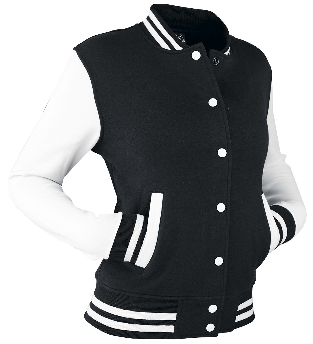 Chaqueta Universitaria Rockabilly de Urban Classics - CazadoraTipo universitario - Mujer - negro-blanco