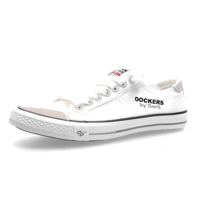 Baskets  de Dockers by Gerli - Baskets en Toile Blanches - EU41 à EU47 - pour Homme - blanc
