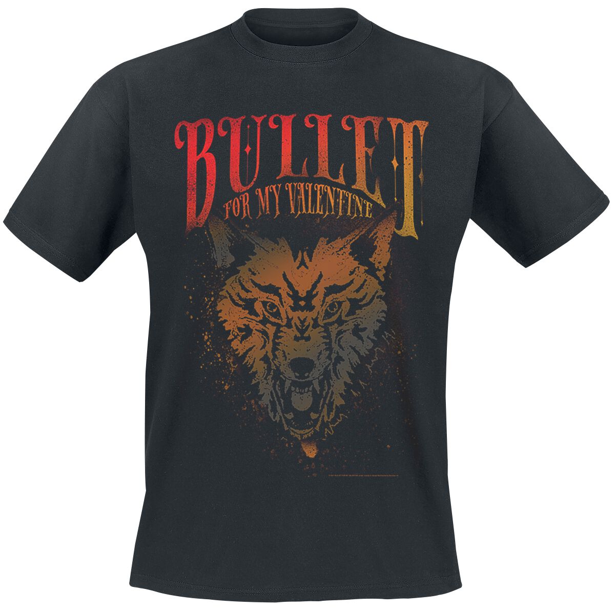 Image of Bullet For My Valentine Wolf Gradient T-Shirt schwarz