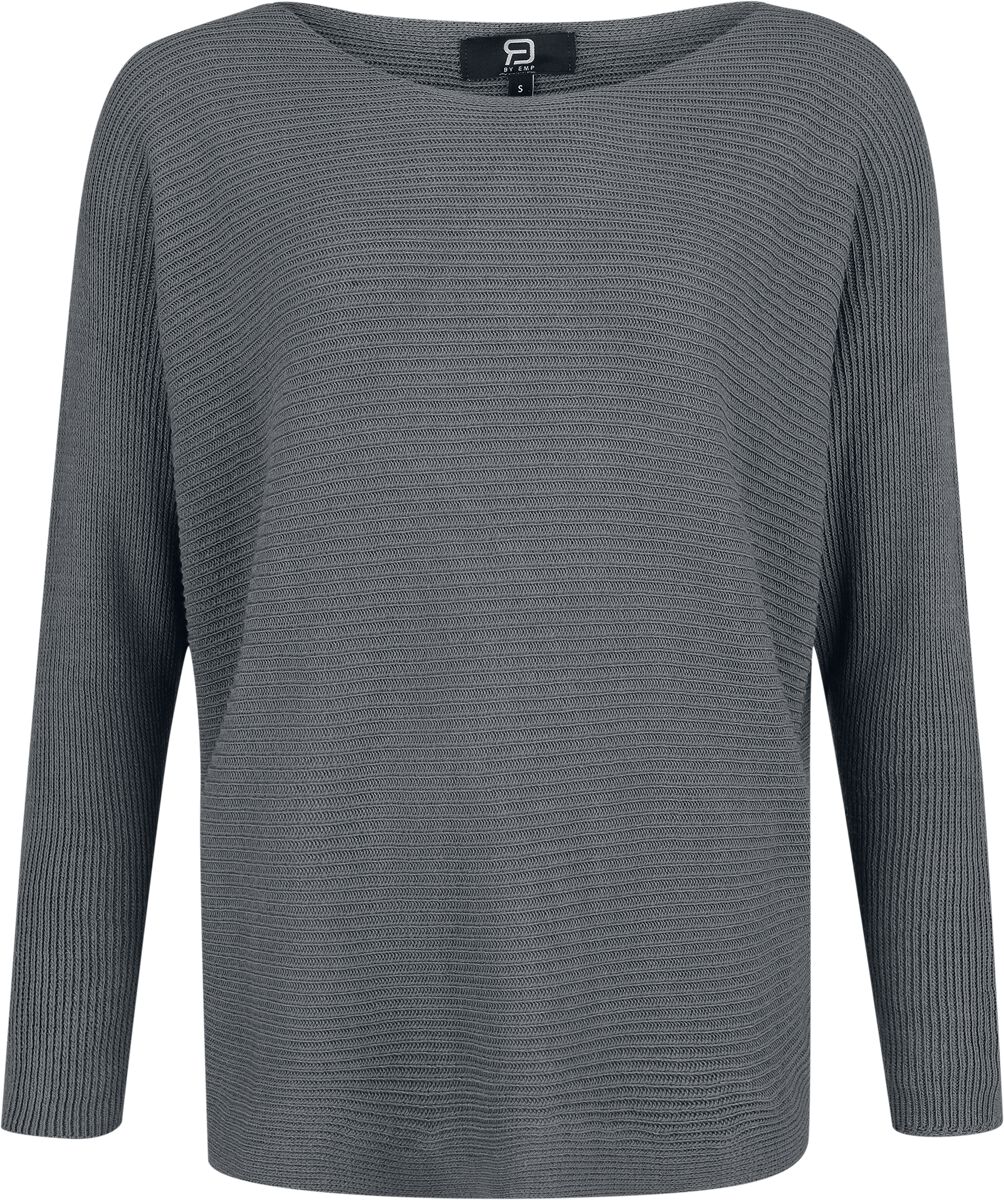 4068143375214 - Cosy Bat Sleeve Knit Langarmshirt grau in S