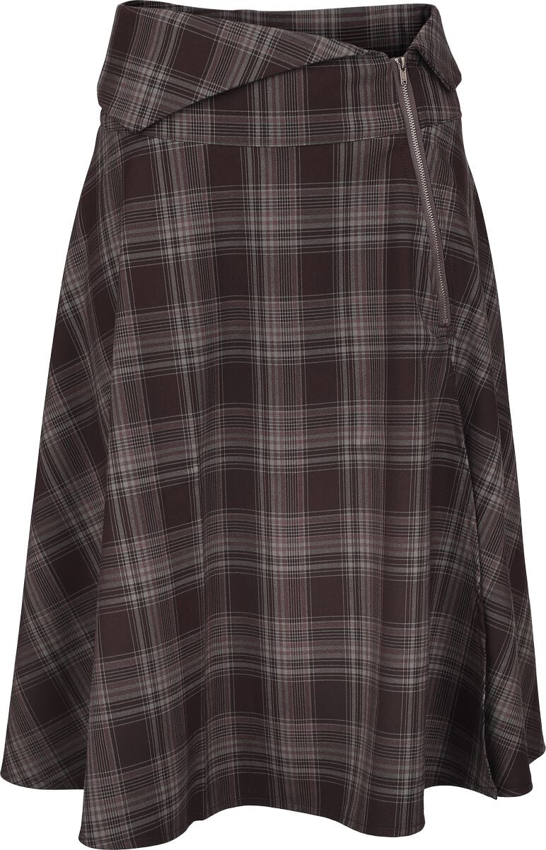 4068143447836 - Nocturne Nights - Morning Meadow Midi Skirt Mittellanger Rock braun in 4XL