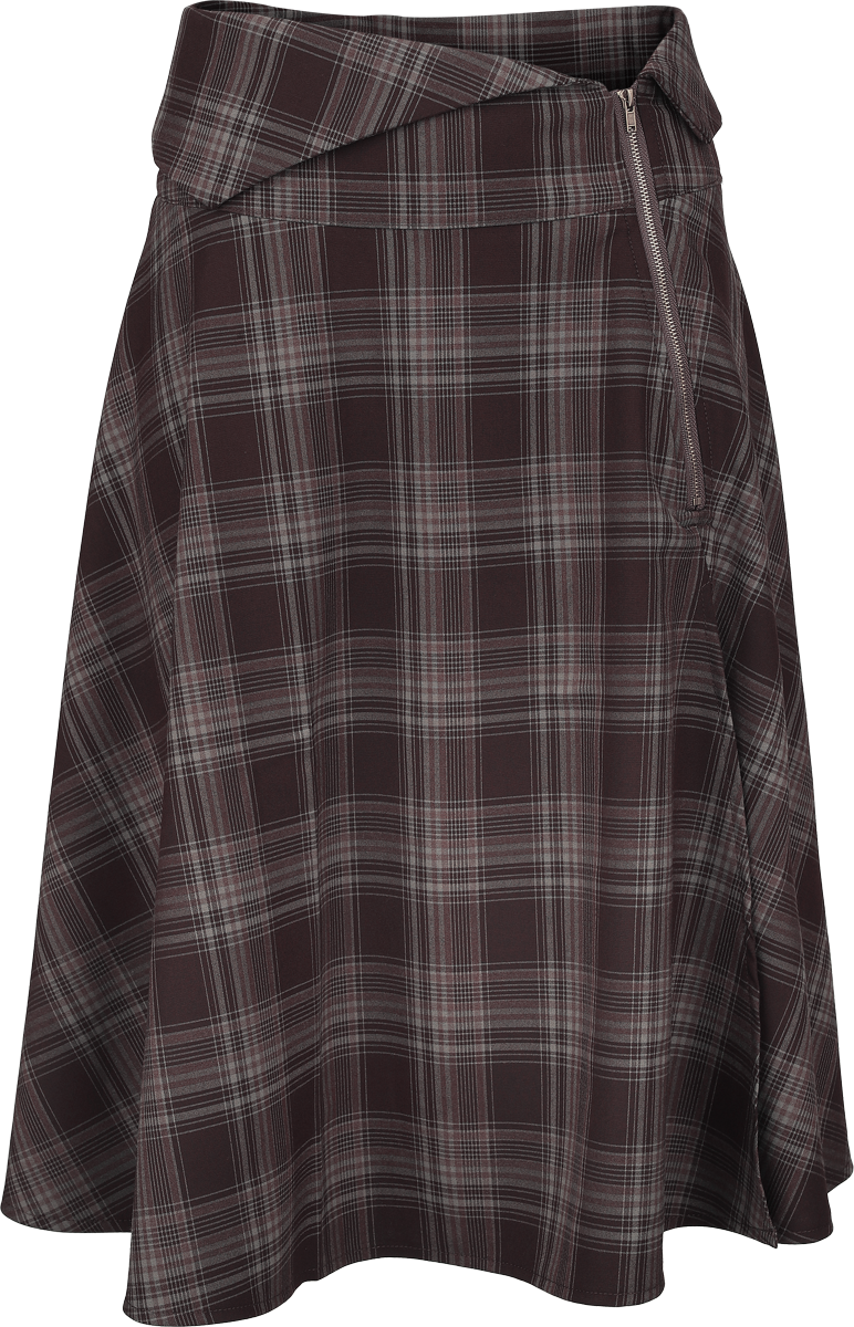 Killstar Gothic Midi Skirt - Nocturne Nights - Morning Meadow Midi Skirt - for Women - brown