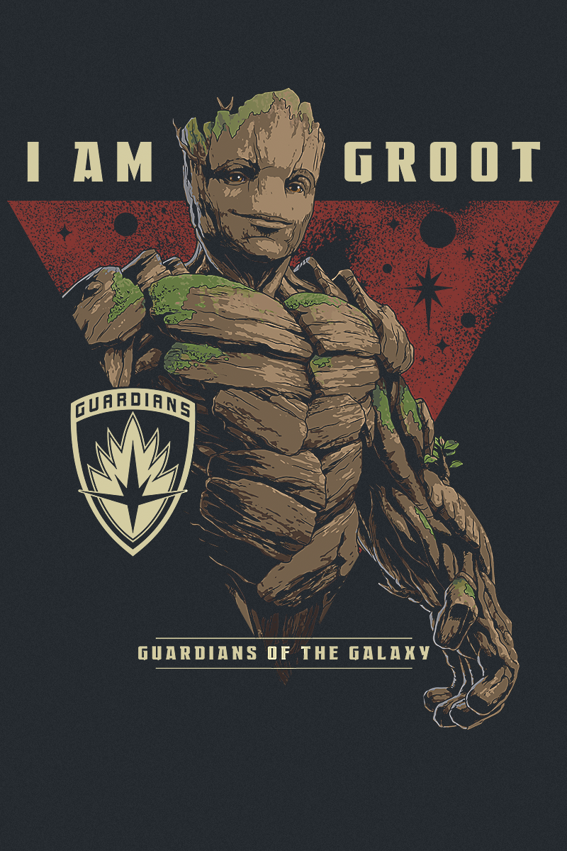 Guardians Of The Galaxy Vol. 3 - I Am Groot T-Shirt schwarz