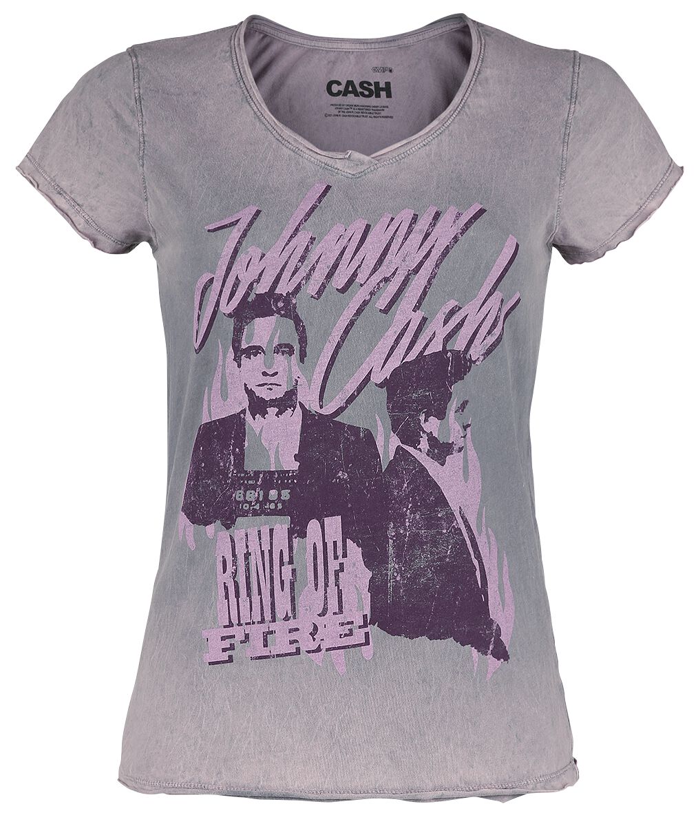 Johnny Cash Sasha ring Of Fire T-Shirt pink black