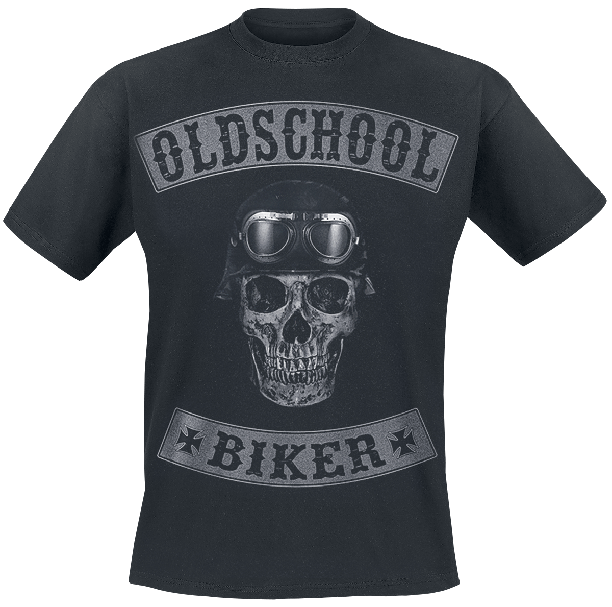 Oldschool Biker Skull -  - T-Shirt - schwarz - EMP Exklusiv!
