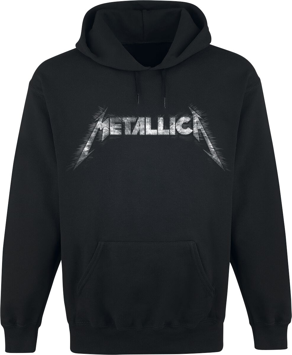 Metallica Spiked Logo Kapuzenpullover schwarz in XL