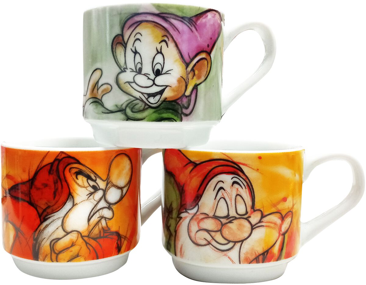 7 Zwerge - Espressotassen mit Aufsteller | Schneewittchen Tasse