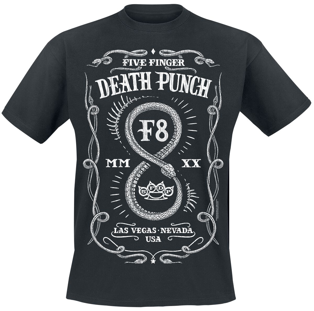 Image of Five Finger Death Punch F8 Infinity Label T-Shirt schwarz
