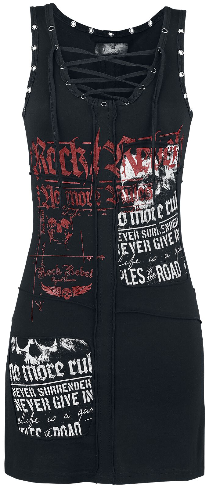 Stay A Little Longer Kurzes Kleid schwarz von Rock Rebel by EMP