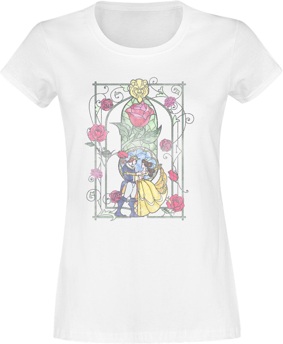 Beauty and the Beast Window T-Shirt white