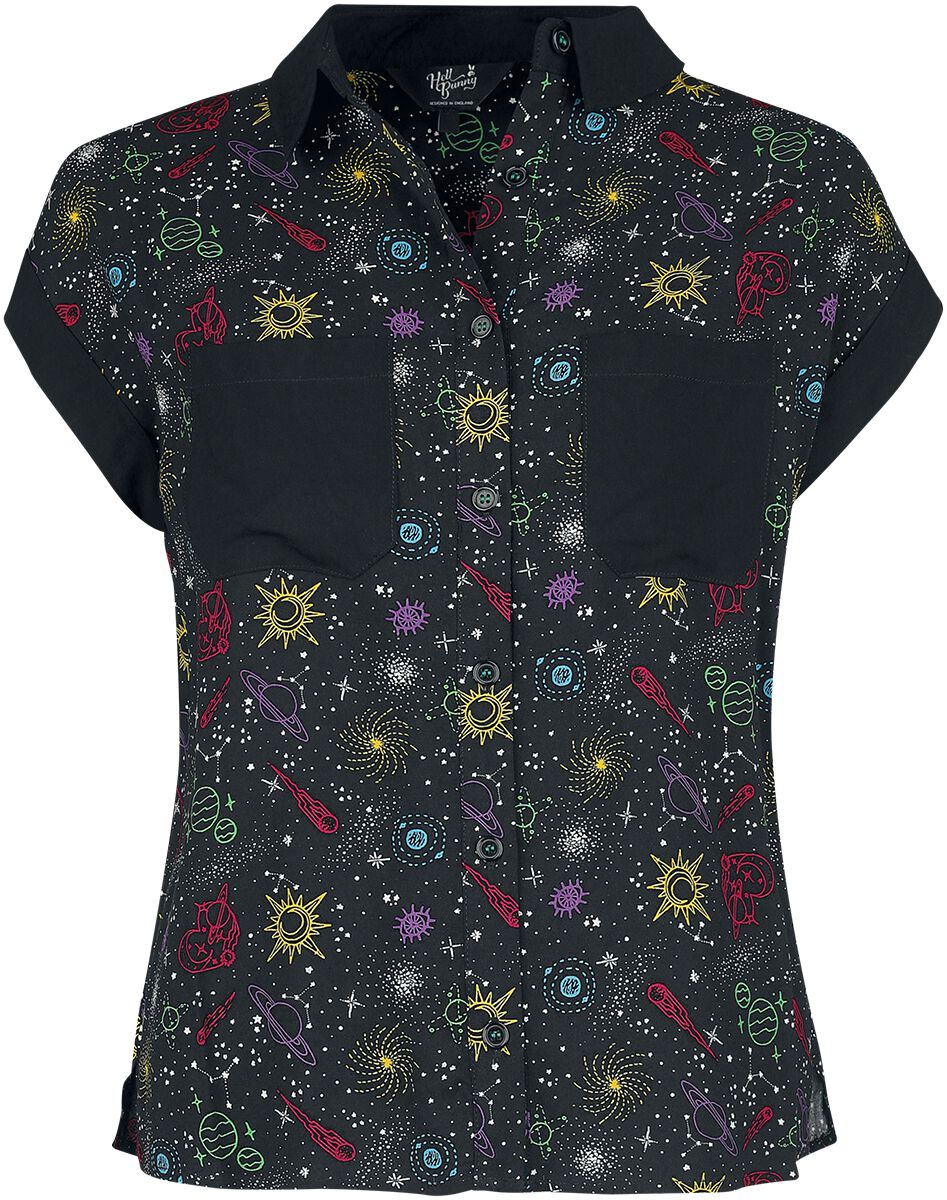 Chemise manches courtes de Hell Bunny - Andromeda Shirt - XS à 4XL - pour Femme - multicolore
