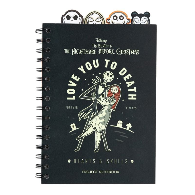 The Nightmare Before Christmas - Disney Notesbog - Love You To Death - Ingen - sort