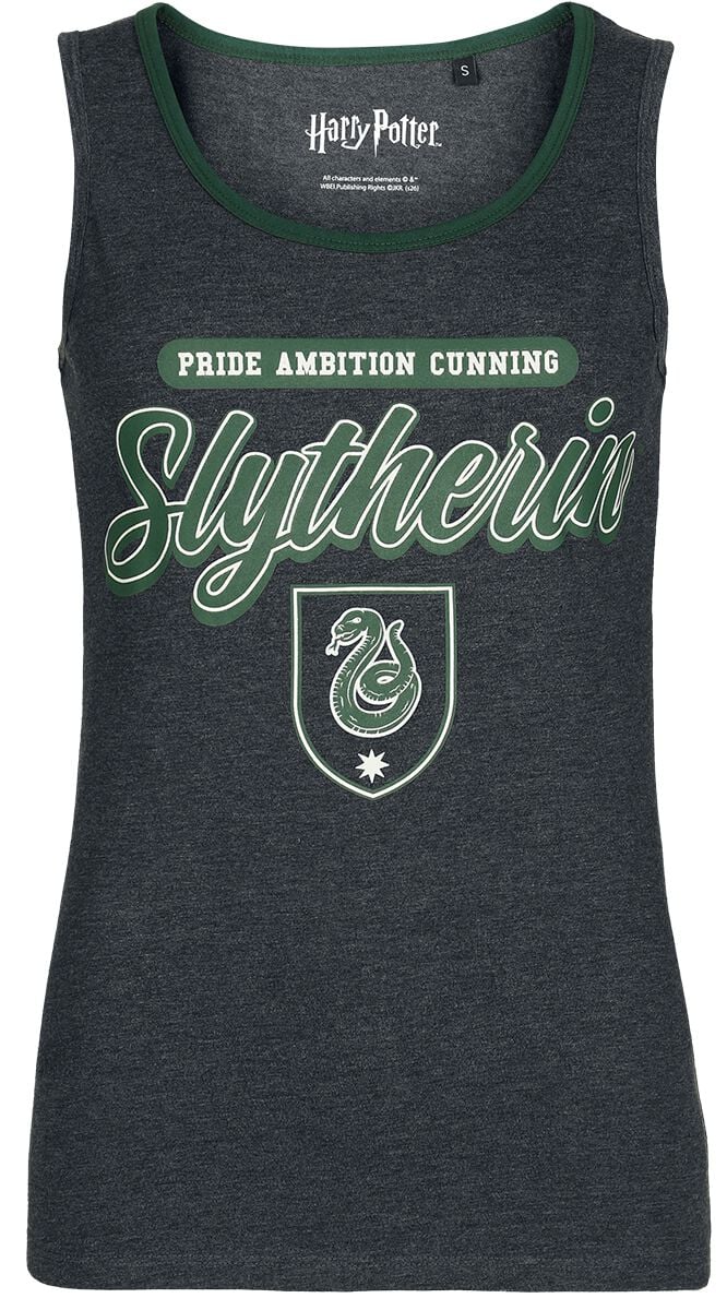 Levně Harry Potter Slytherin - Pride Ambition Cunning Dámský top antracitová