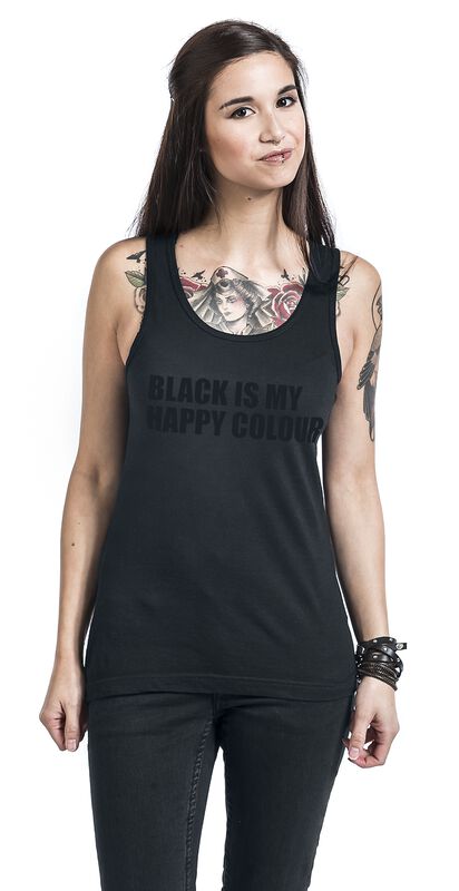 Frauen Bekleidung Black Is My Happy Colour | Sprüche Top