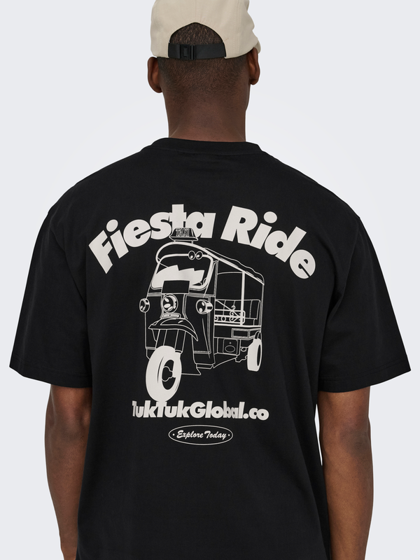 5715869289415 - ONSFRED LIFE FOODIE RLX SS TEE T-Shirt schwarz in M