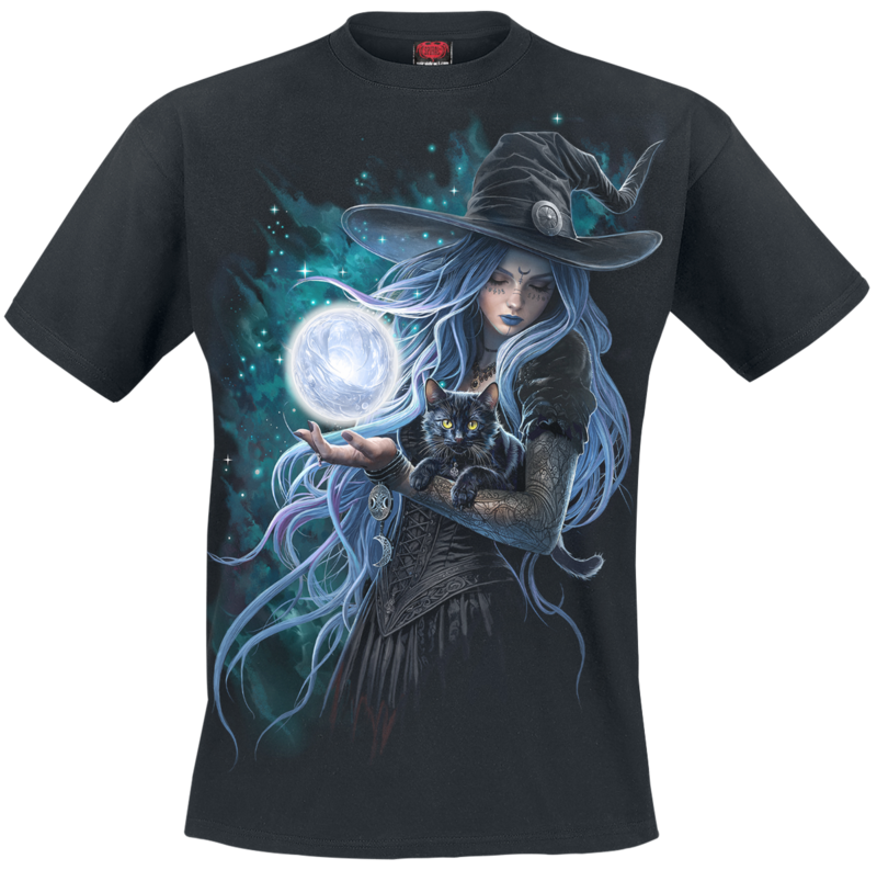Spiral  T-Shirt - Mystic Moon T-shirt - black