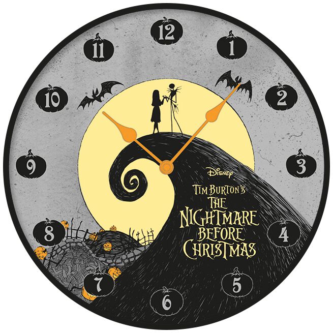 The Nightmare Before Christmas Jack and Sally Wall clock multicolor